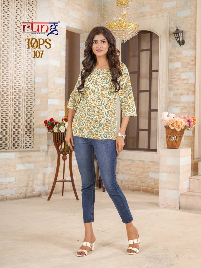 Tops By Rung Summer Special Cotton Printed Ladies Top Wholesale Shop In Surat